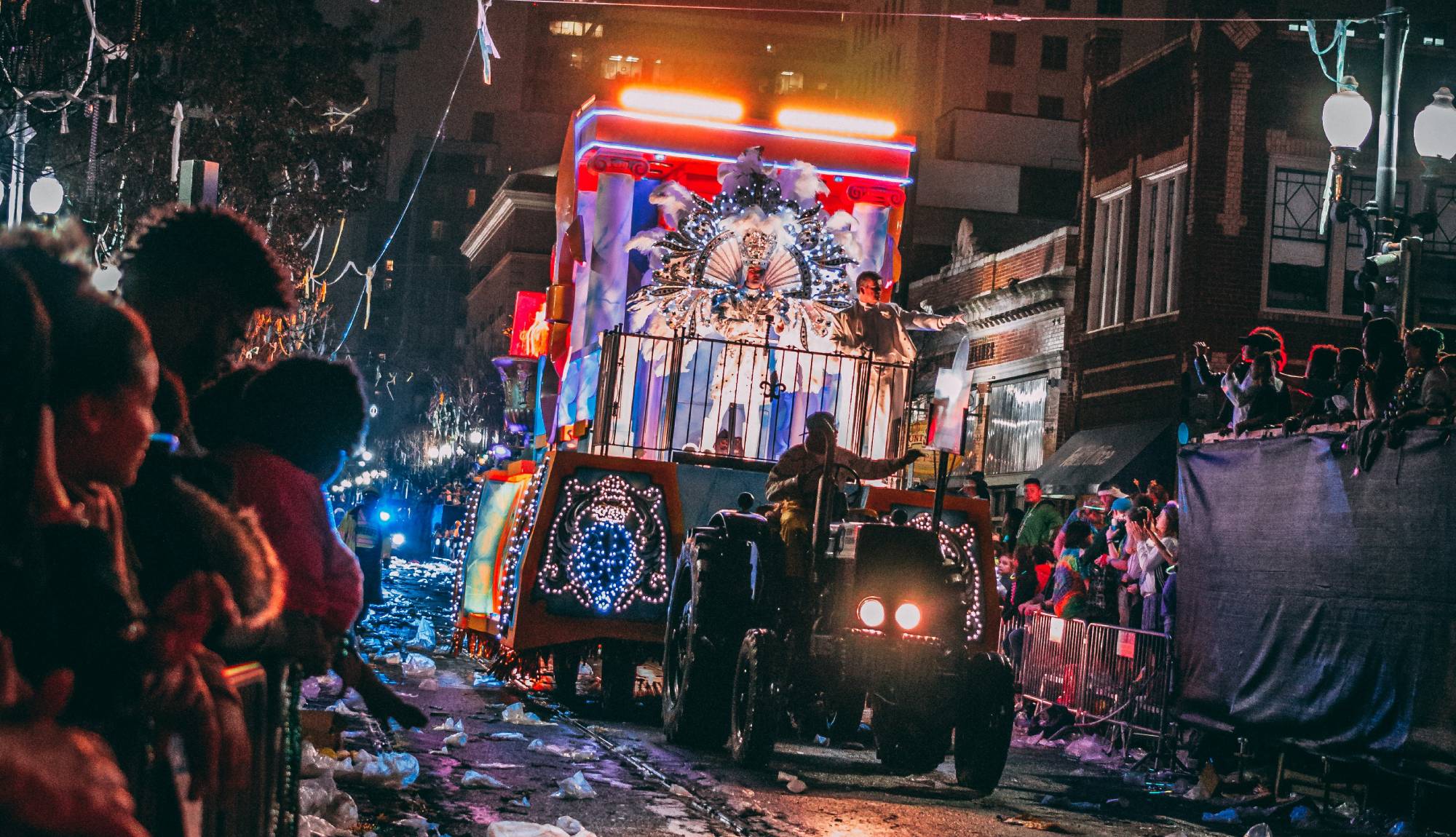 New Orleans Mardi Gras Parade night