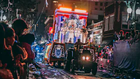 A Mardi Gras Parade in New Orleans
