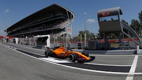 Barcelona Grand Prix pit lane view