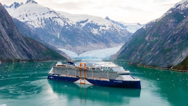 Celebrity Cruises ship in Alaska