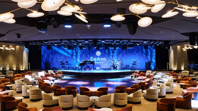 Entertainment onboard at the Explora Lounge
