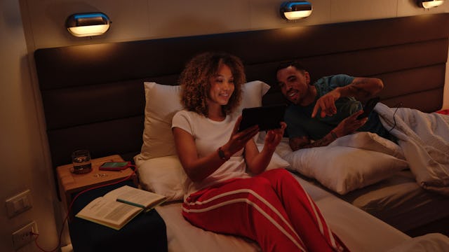 Guests enjoying in cabin entertainment