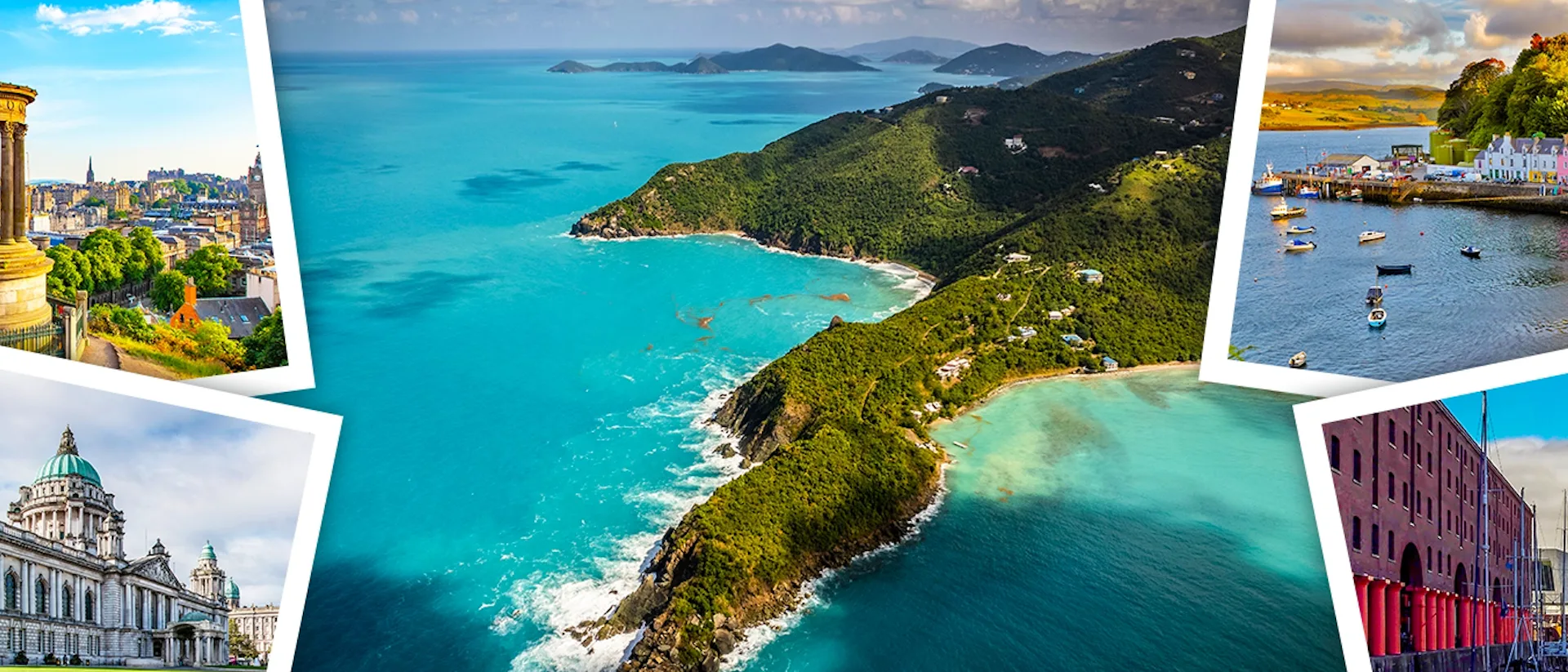 A collage of images from the British Isles