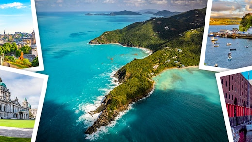 A collage of images from the British Isles