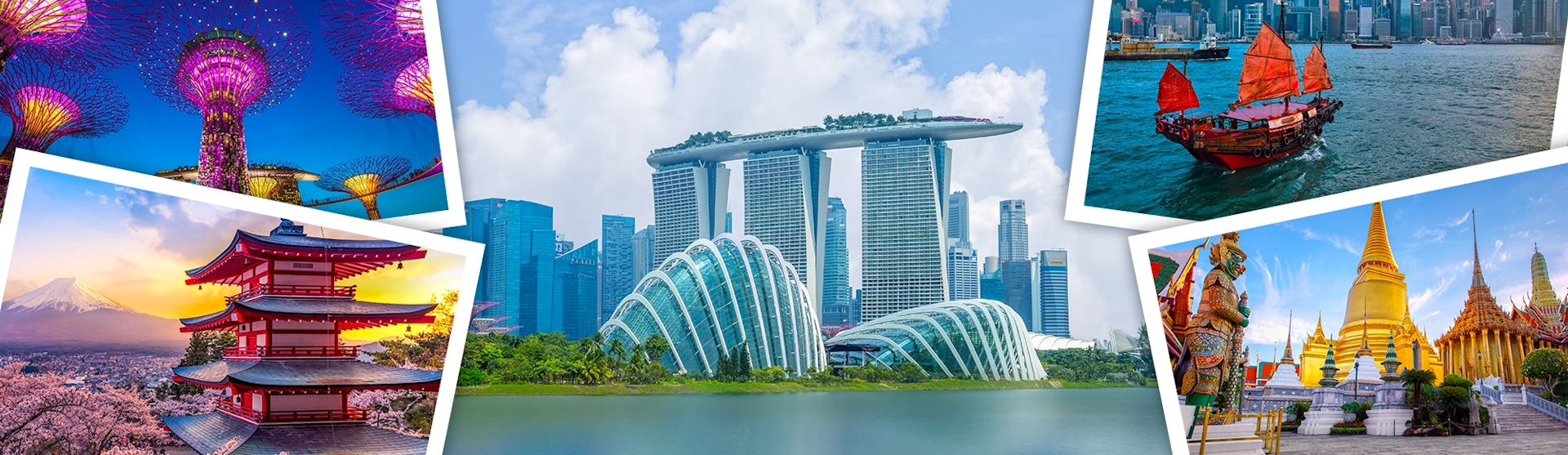 A collage of images from Asia and the Far East