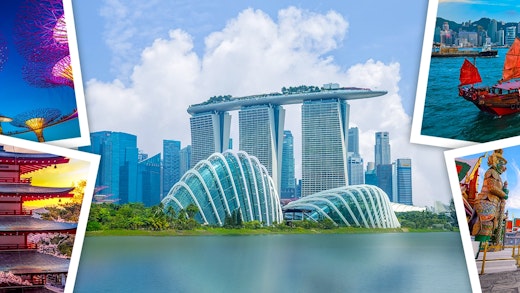 A collage of images from Asia and the Far East