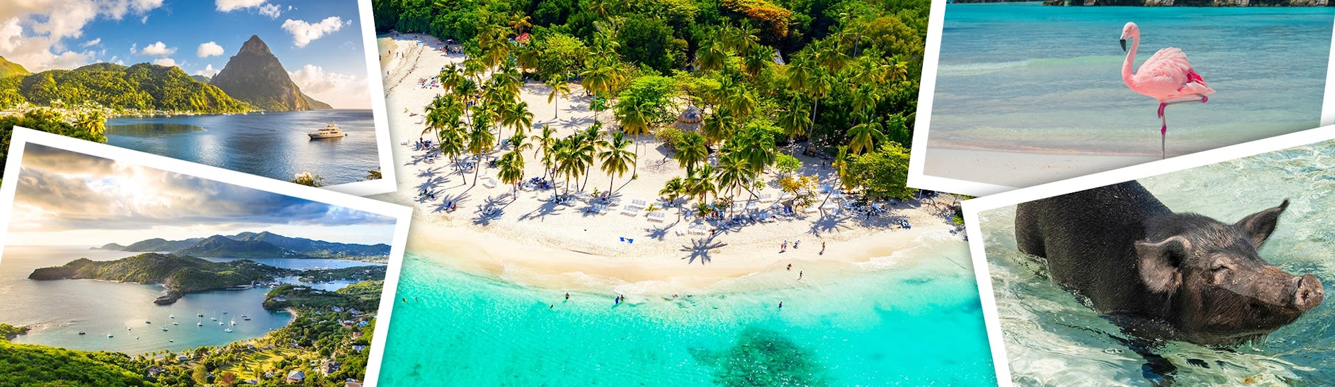 A collage of images from the Caribbean