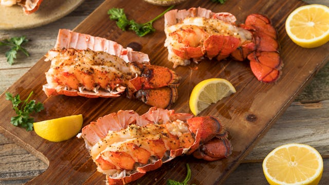 Baked lobster tails