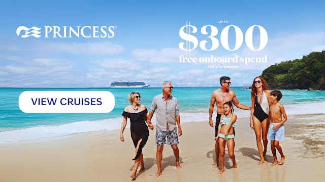 Princess Cruises September Offer - Up to $300 Onboard Spend